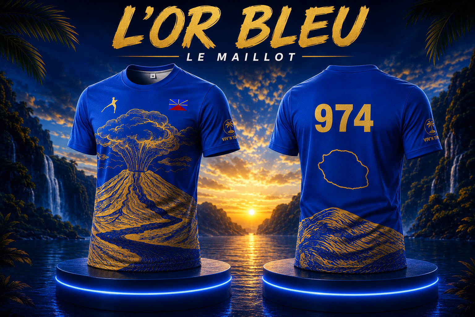 Maillot 974 – Île de la Réunion 🇷🇪 | DomTom Vibes
