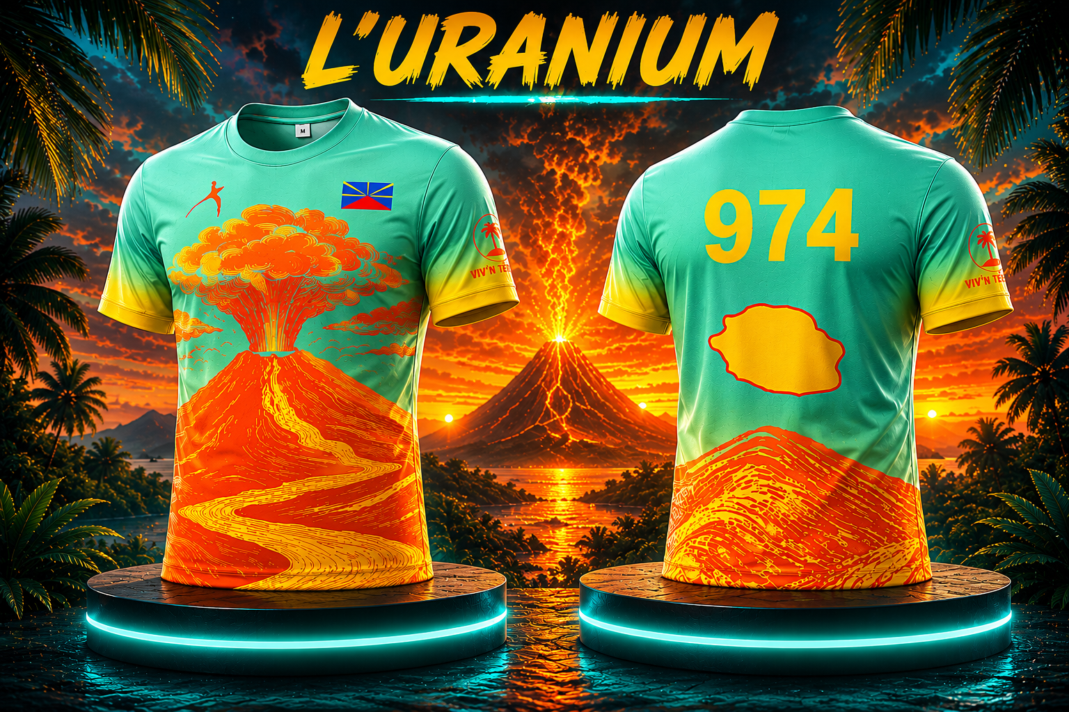 Maillot 974 – Île de la Réunion 🇷🇪 | DomTom Vibes