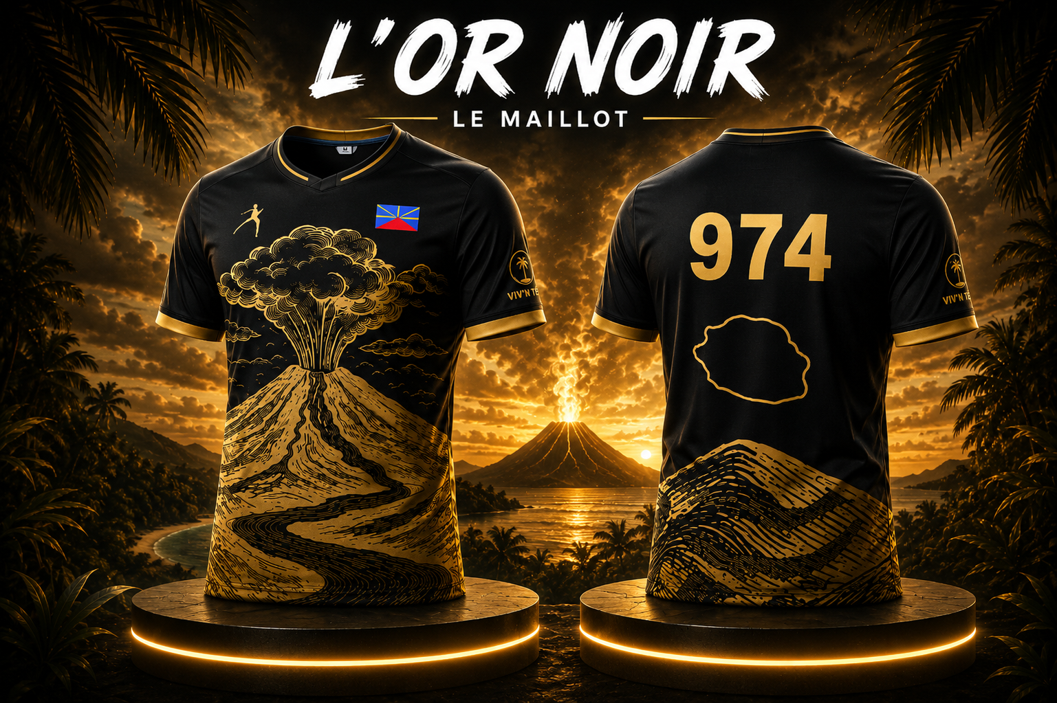 Maillot 974 – Île de la Réunion 🇷🇪 | DomTom Vibes