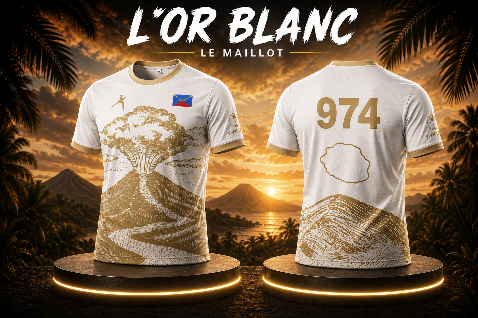 Maillot 974 – Île de la Réunion 🇷🇪 | DomTom Vibes
