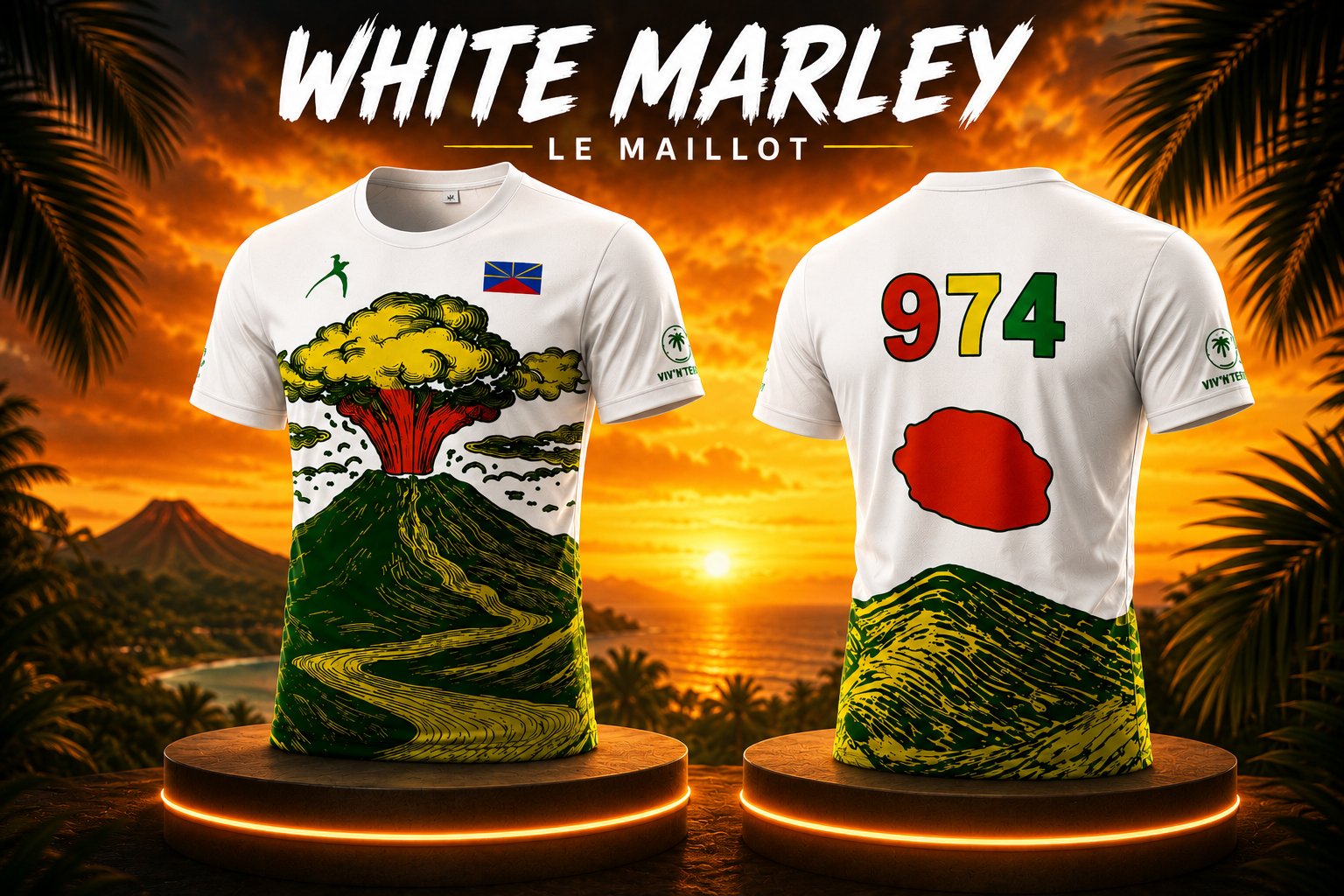 Maillot 974 – Île de la Réunion 🇷🇪 | DomTom Vibes