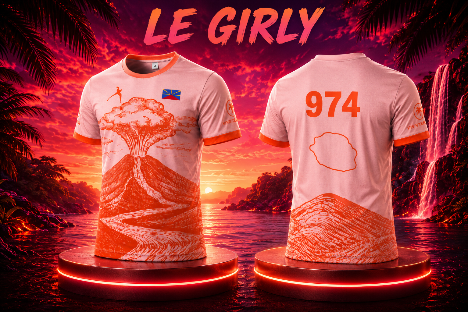 Maillot 974 – Île de la Réunion 🇷🇪 | DomTom Vibes