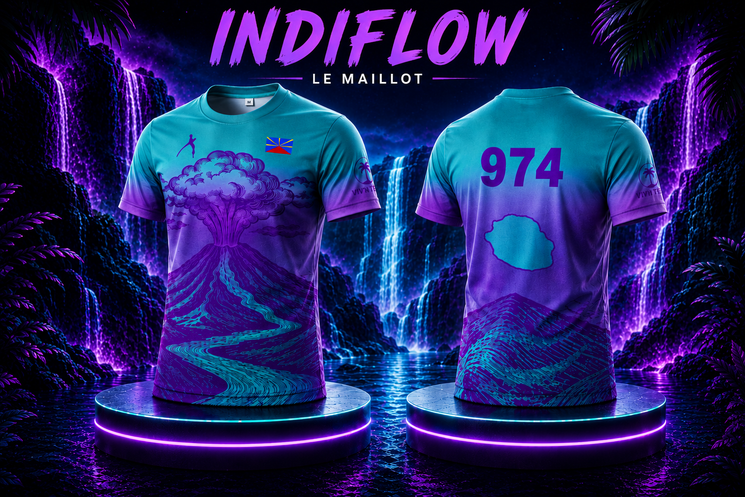 Maillot 974 – Île de la Réunion 🇷🇪 | DomTom Vibes