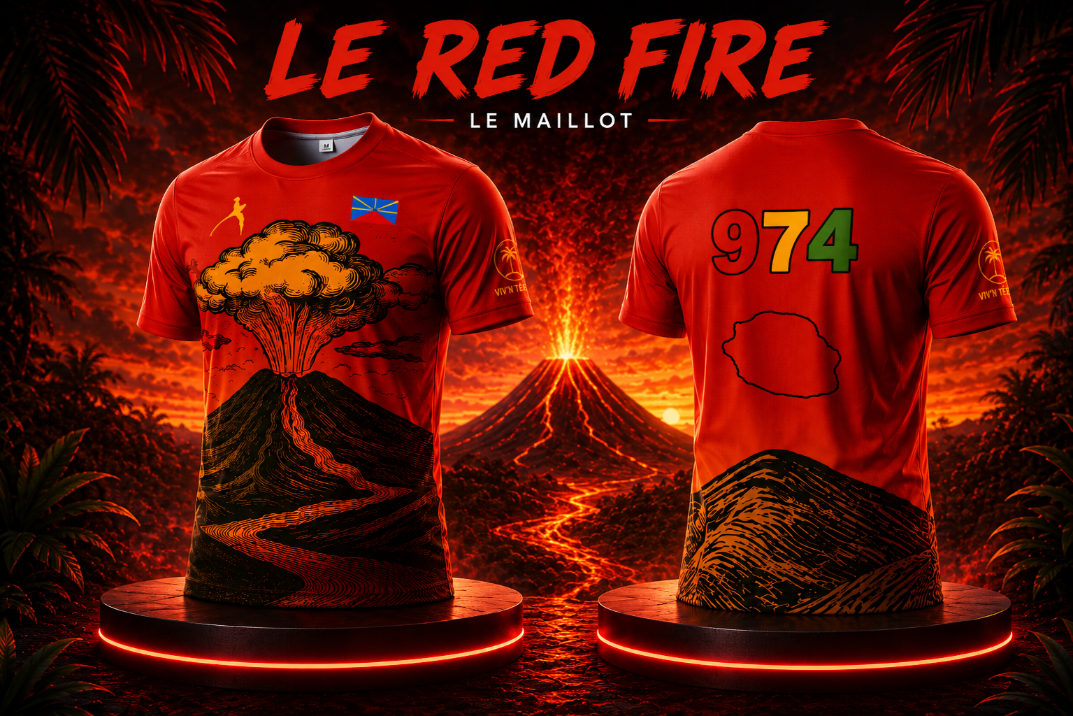 Maillot 974 – Île de la Réunion 🇷🇪 | DomTom Vibes