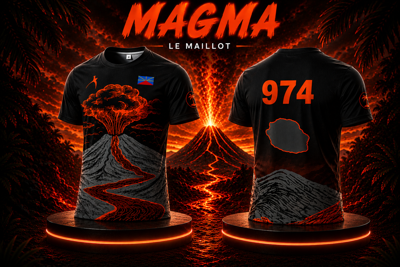 Maillot 974 – Île de la Réunion 🇷🇪 | DomTom Vibes