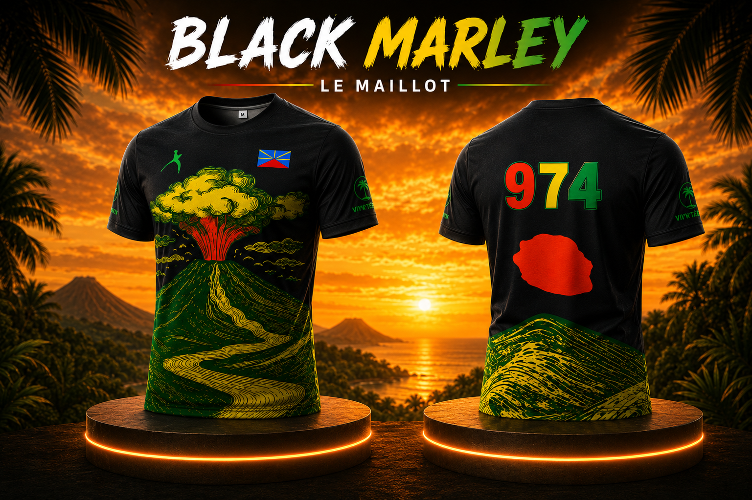 Maillot 974 – Île de la Réunion 🇷🇪 | DomTom Vibes