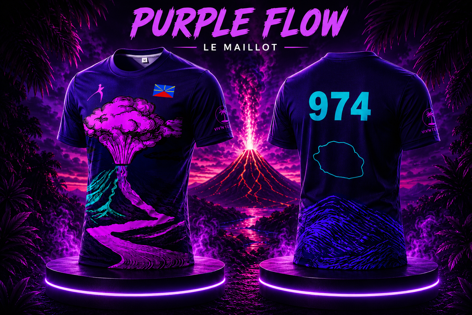 Maillot 974 – Île de la Réunion 🇷🇪 | DomTom Vibes